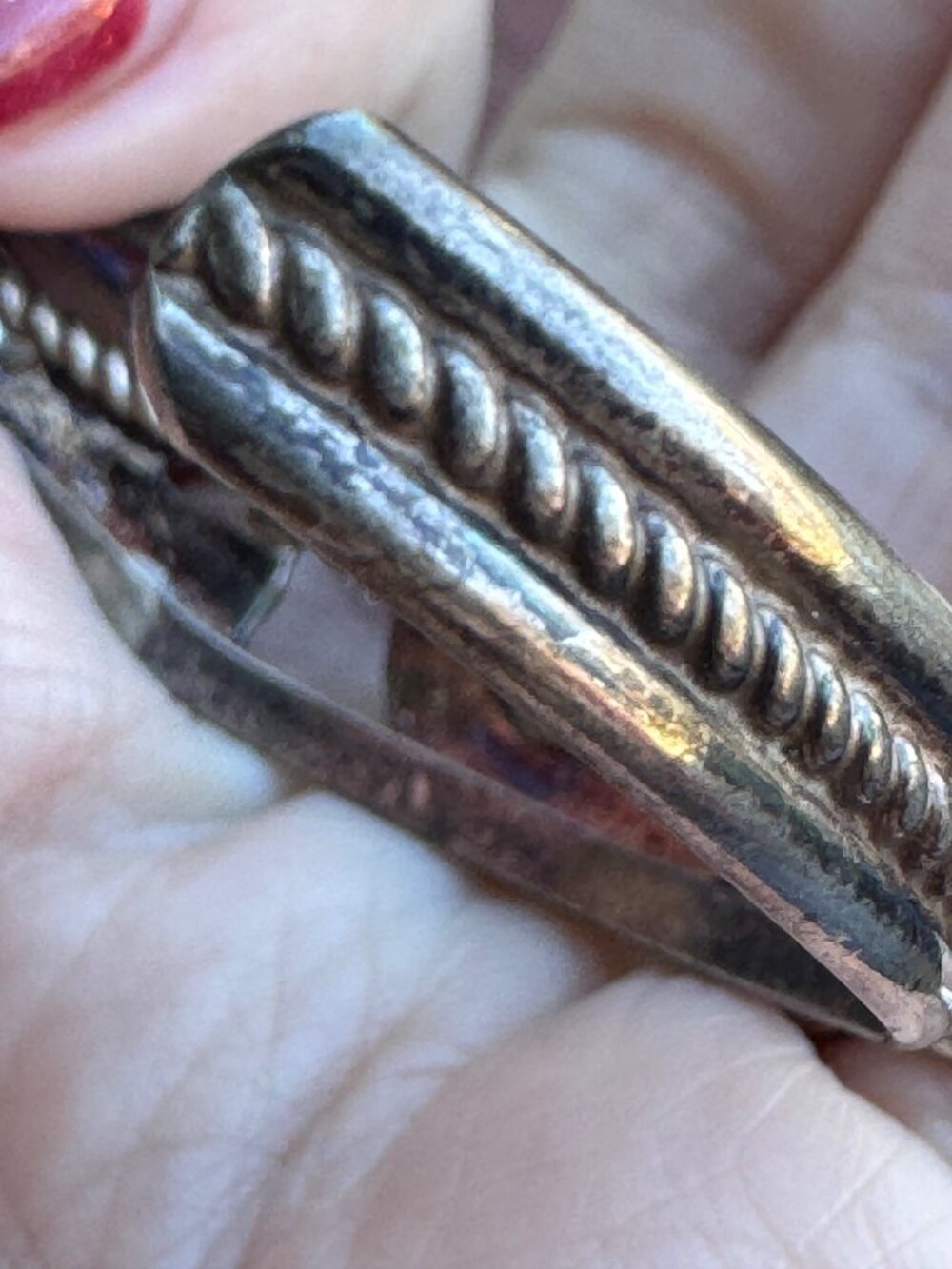 Native American Sterling Silver Bird Overlay Cuff Bracelet 13.75g 5.25” - Picture 7 of 8